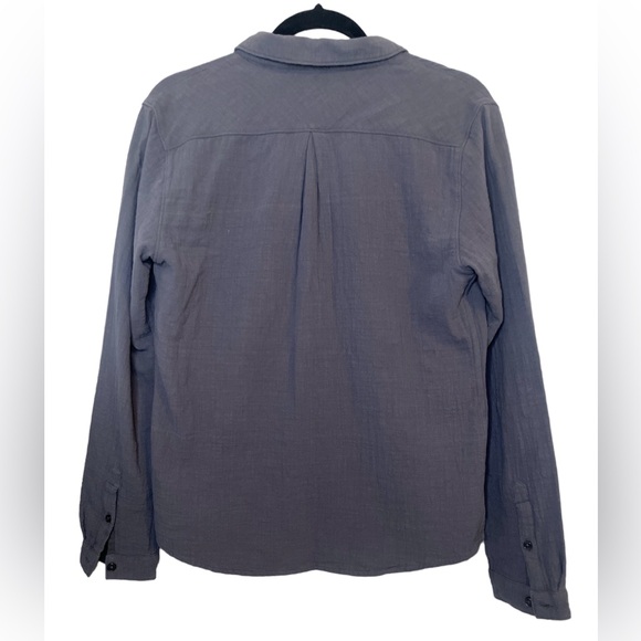 Carbon 2 Cobalt | Men’s Gray Cotton Long Sleeve Button Down Shirt - Size Large - Picture 5 of 6